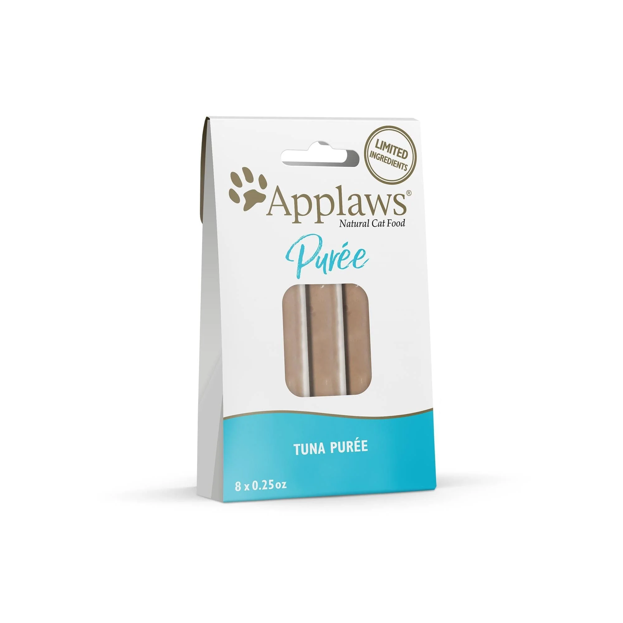 Applaws Tuna Squeezable and Lickable Puree Cat Treats - .25 Oz - Case of 8 - 10 Pack
