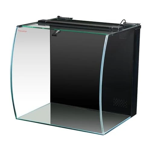 Aquatop Formosa Bow Front LED Lighting Desktop Glass Aquarium Kit - 13.5 Gal - L:16.5 X W:13.3 X H:15.7 Inch
