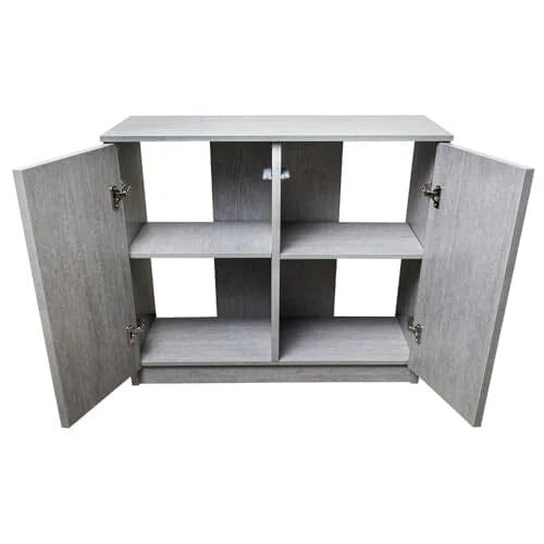 Aquatop Forza Premier 2-Door Cabinet - Gray - For 30-40 Breeder 50 & 65 Gal Aquariums - L:36.5 X W:18.5 X H:31.5 Inch - Image 2
