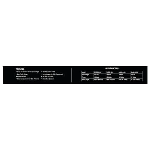 Aquatop SAQB-2430 SkyAqua Actinic Blue LED Aquarium Light - 24-30" Inches - 16 Watt - Image 2