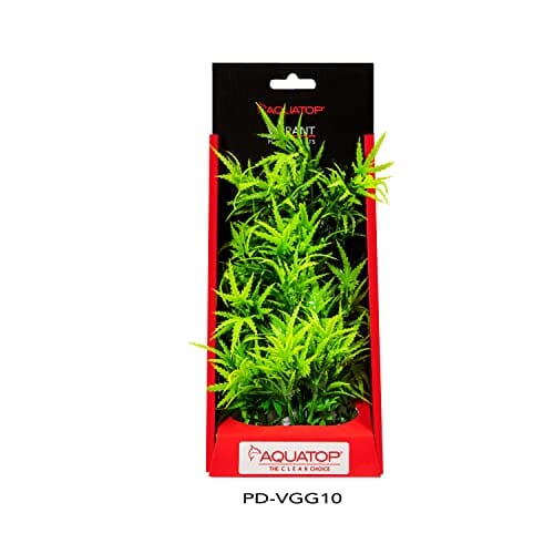 Aquatop Vibrant Garden Plant Boxed Plastic Aquarium Plant Decoration - Green - 10