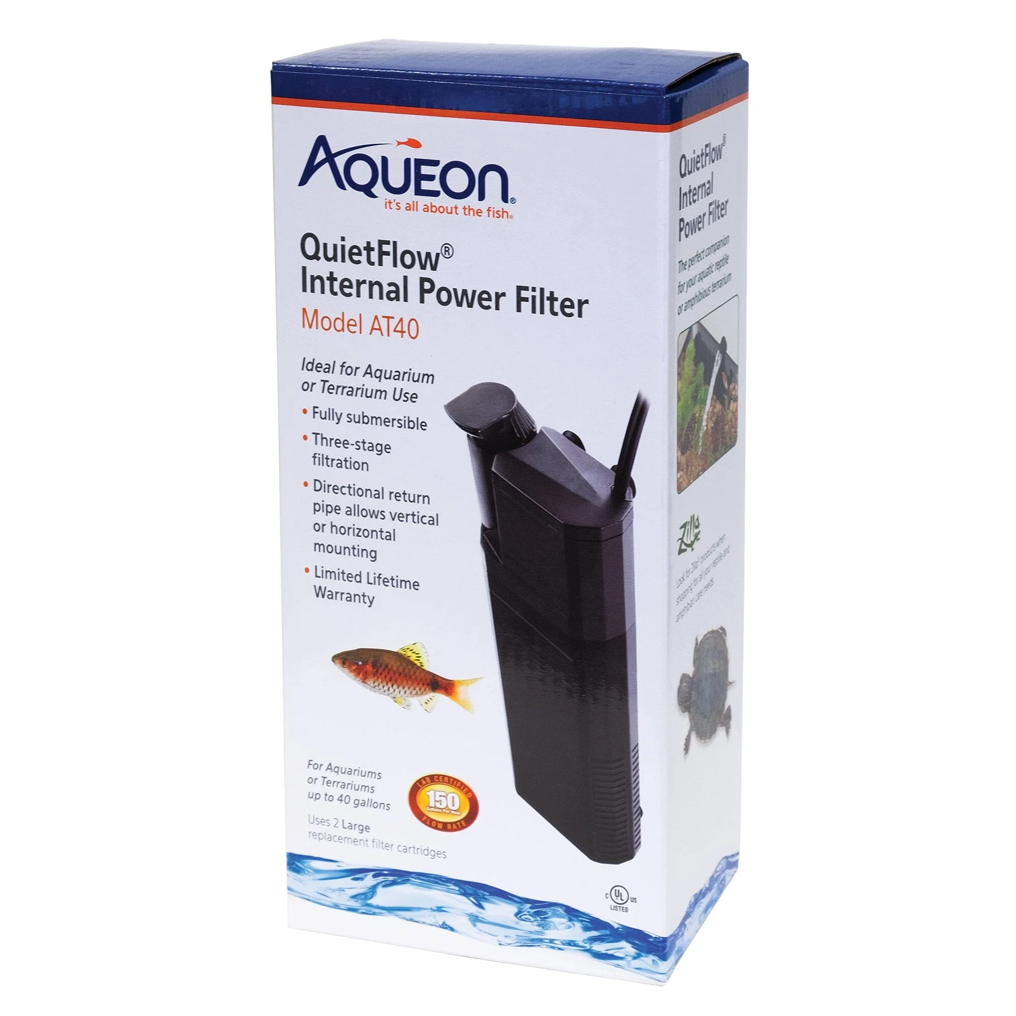 Aqueon QuietFlow Internal Power Filter AT40 - 40 gal