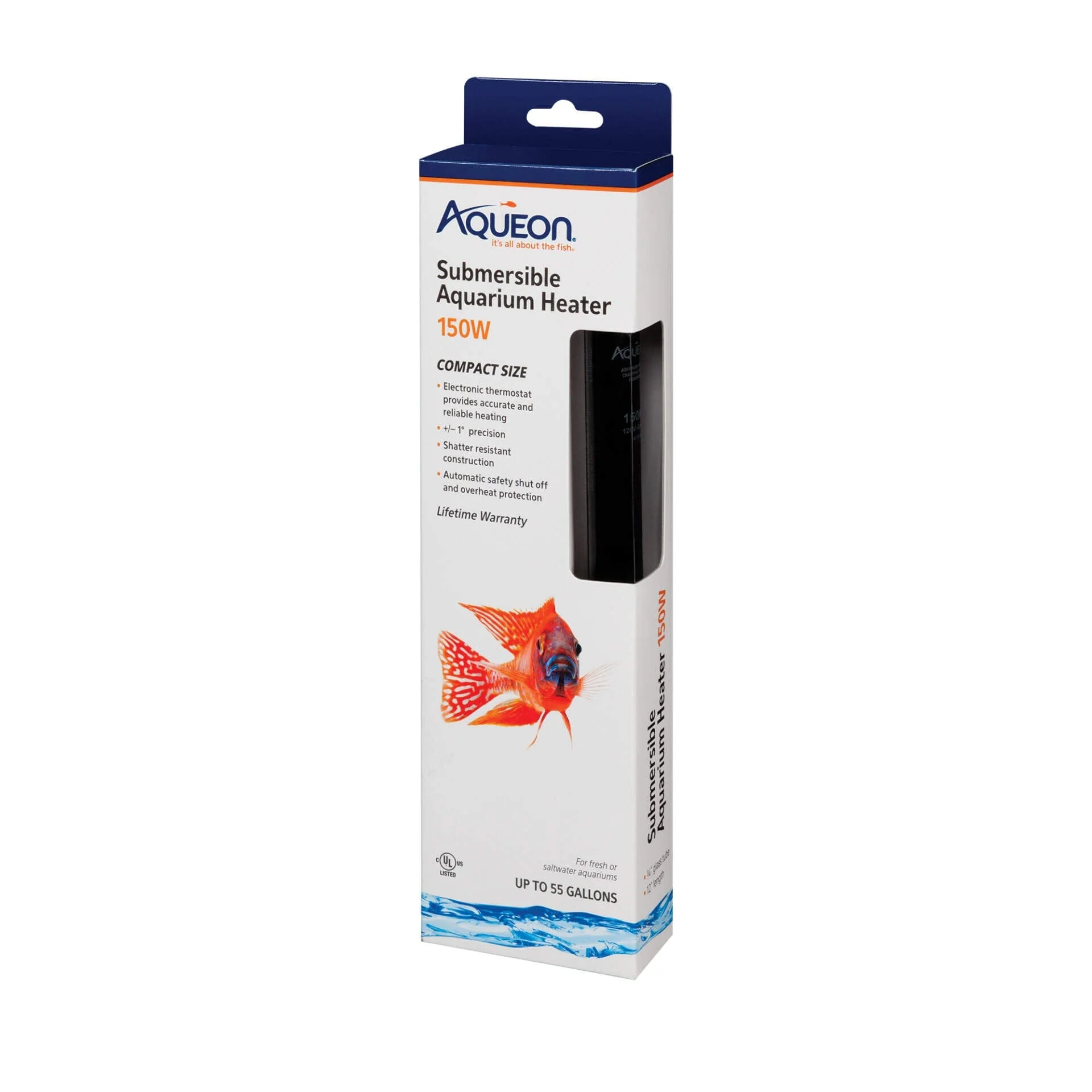 Aqueon Submersible Aquarium Heater - Up To 55 gal - 150 W