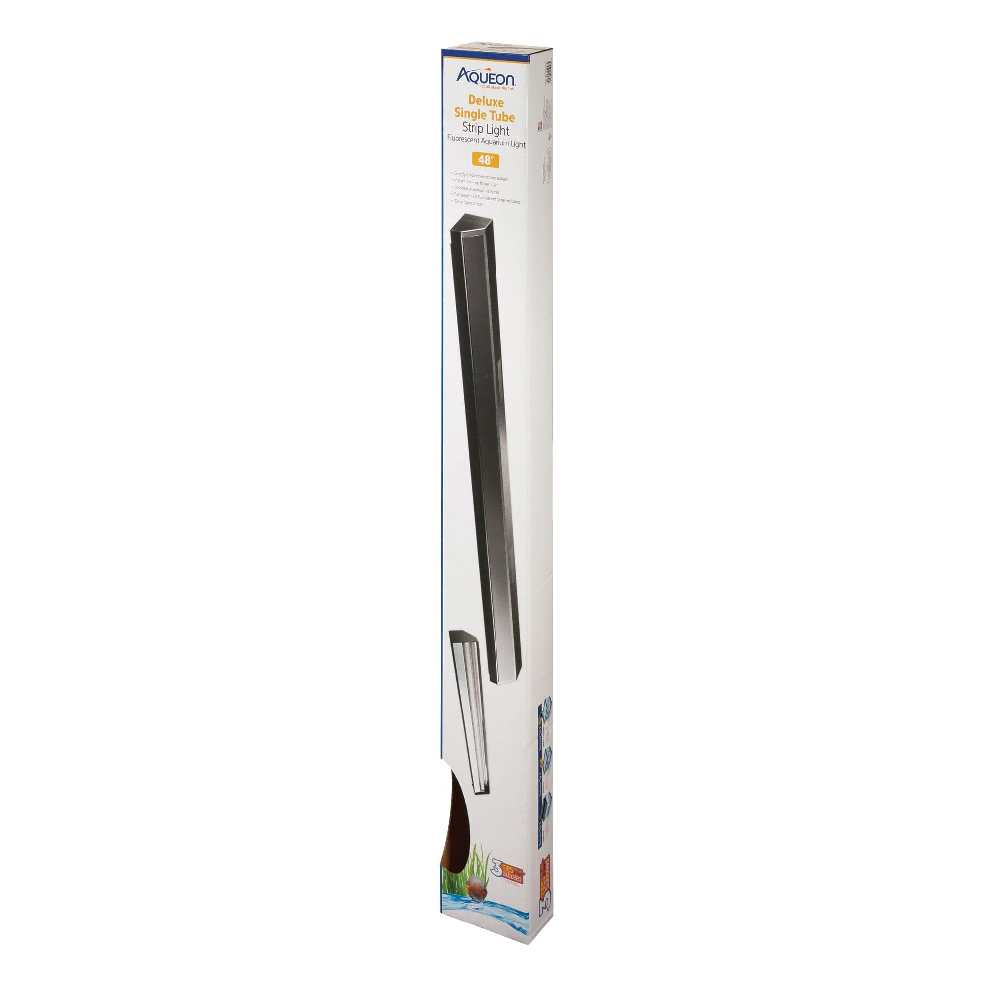 Aqueon T8 Fluorescent Strip Lights - Black - 48 in
