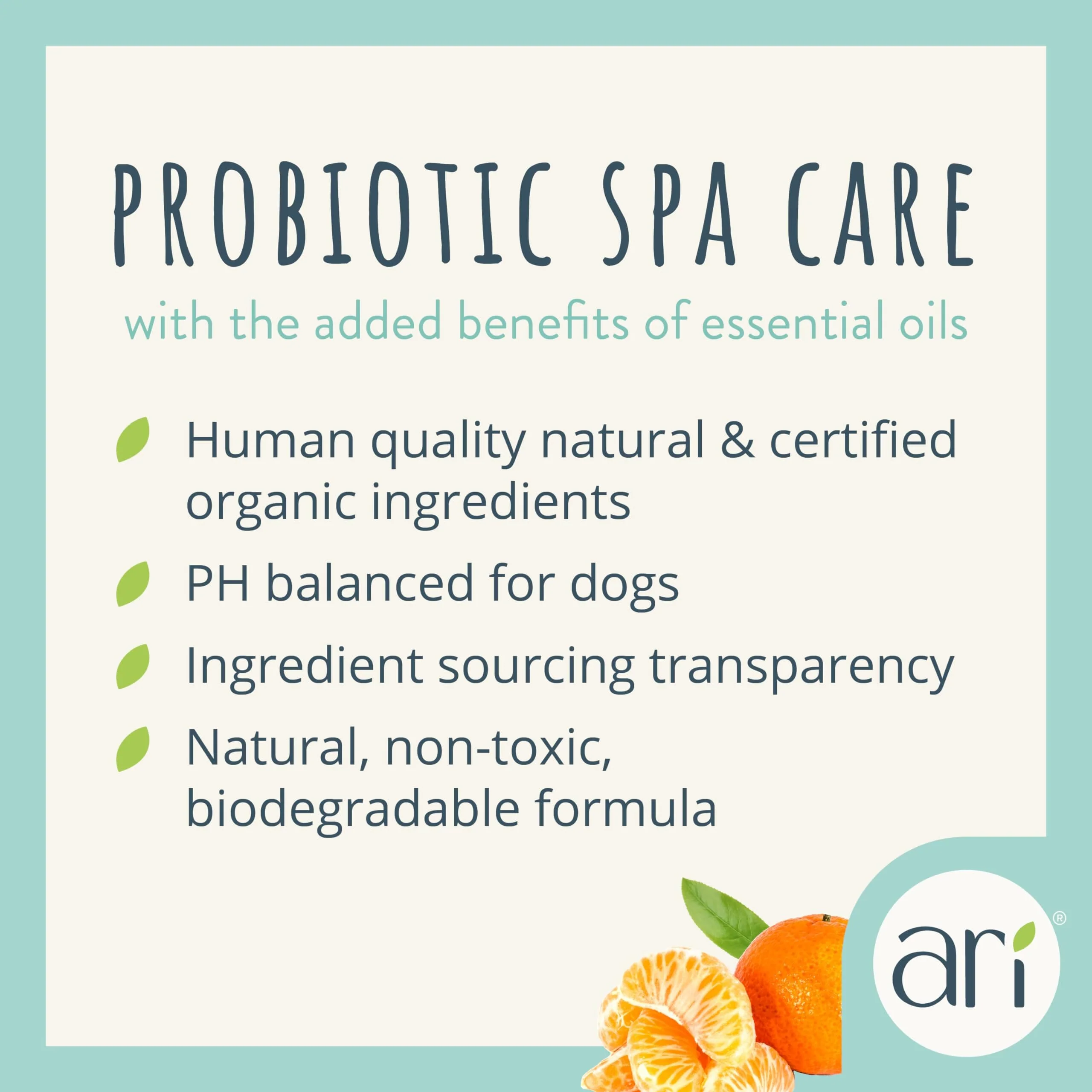 ARI Probiotics Green Tea and Mandarin 2-in-1 Dog Shampoo and Conditioner - 16 Oz - Image 3