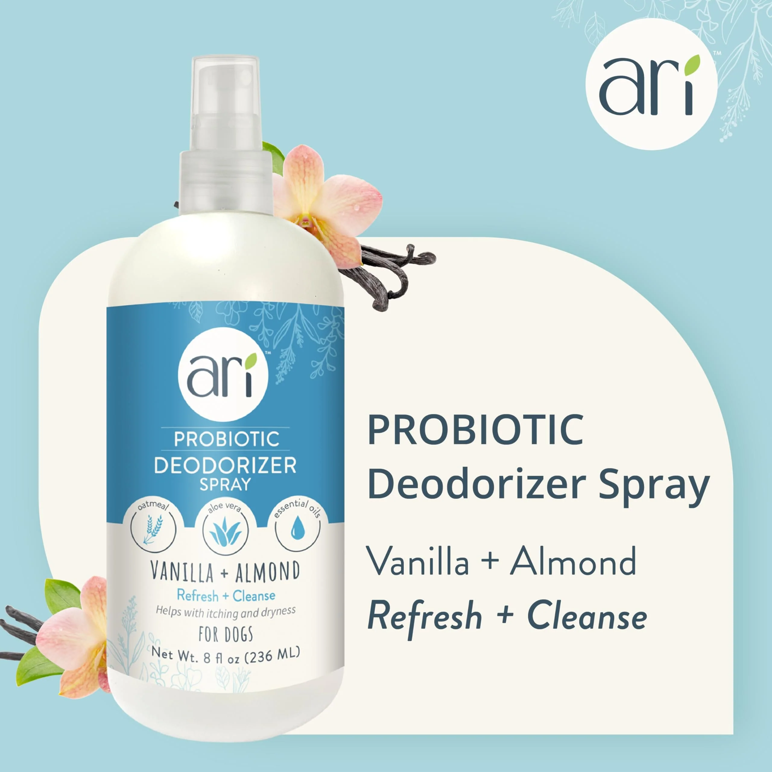 ARI Probiotics Vanilla and Almond Gentle and Clean Puppy Dog Shampoo - 16 Oz - Image 2