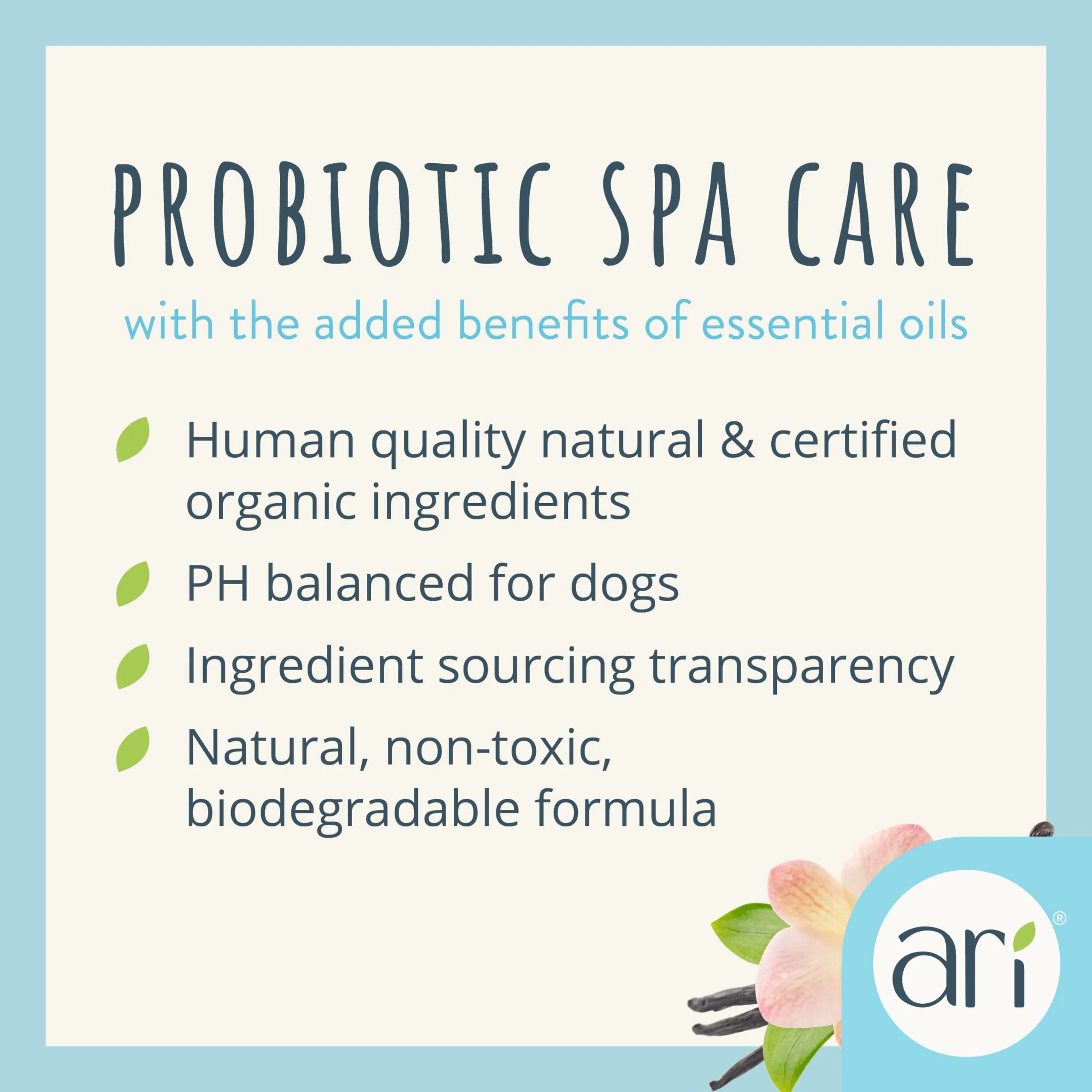 ARI Probiotics Vanilla and Almond Gentle and Clean Puppy Dog Shampoo - 16 Oz - Image 3
