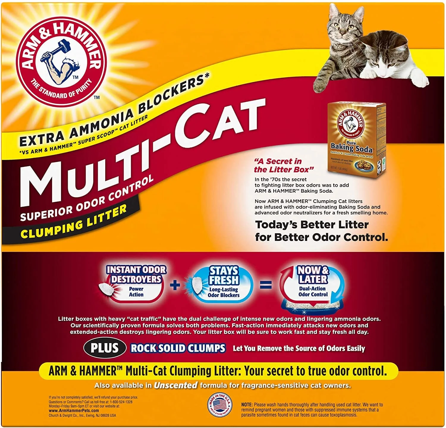 Arm & Hammer Multi-Cat Clumping Cat Litter - Fresh Scent - 40 Lbs - Image 4