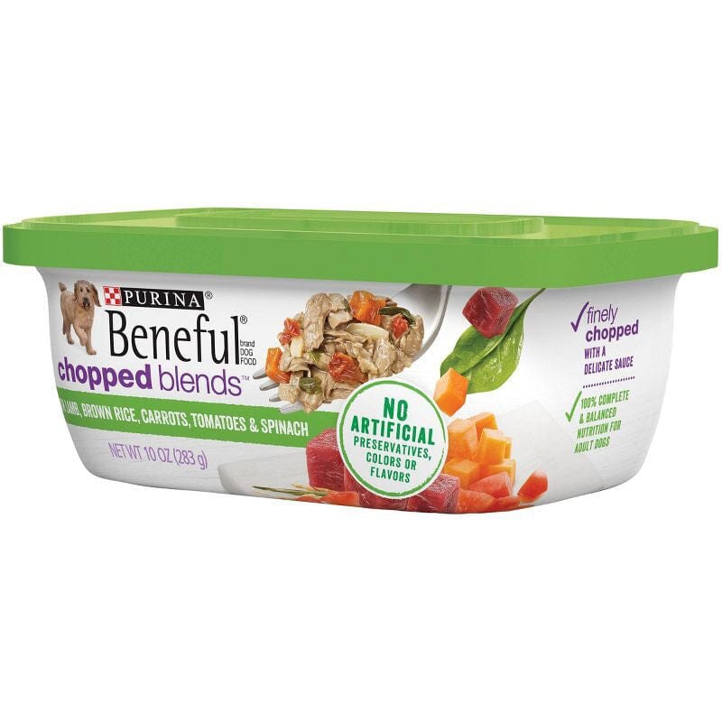 Beneful Chopped Blends With Lamb, Brown Rice, Carrots, Tomatoes & Spinach Wet Dog Food Tubs - Image 4