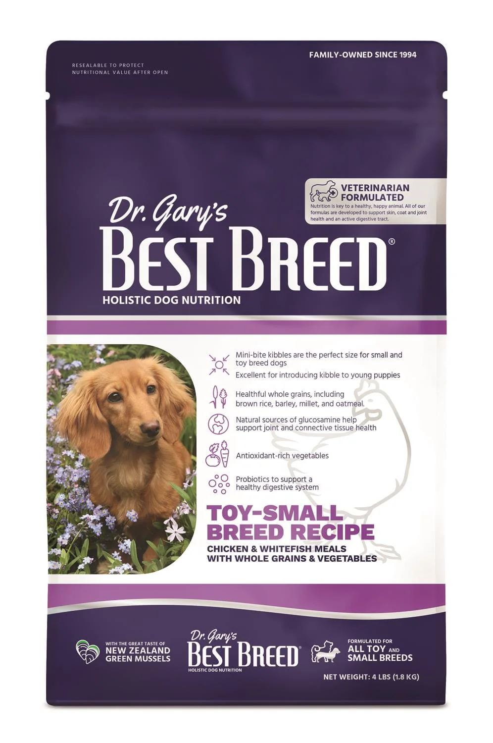 Best Breed Chicken and Whitefish Toy and Small-Breed Dry Dog Food - 4 Lbs