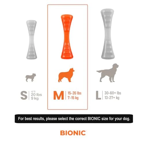 BIONIC Urban Stick Toughest Chewer Interactive Fetch Rubber Dog Toy - Image 6
