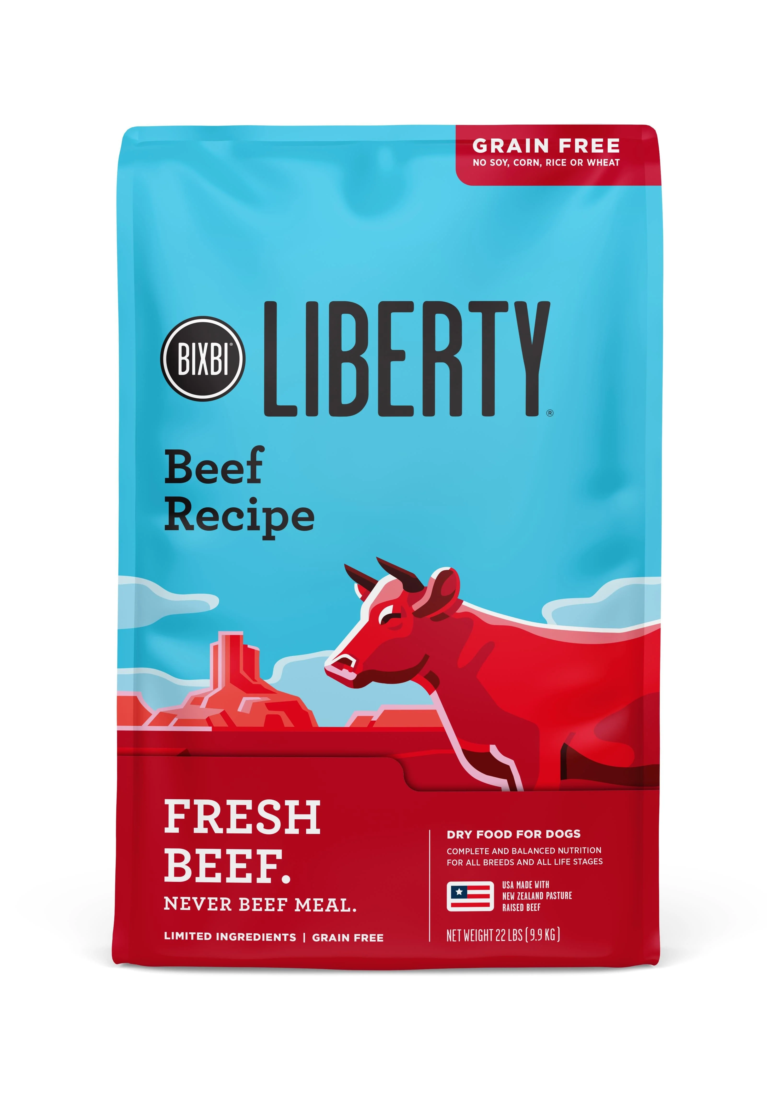 Bixbi Liberty Limited Ingredient Diet Grain-Free Beef Dry Dog Food - 22 Lbs