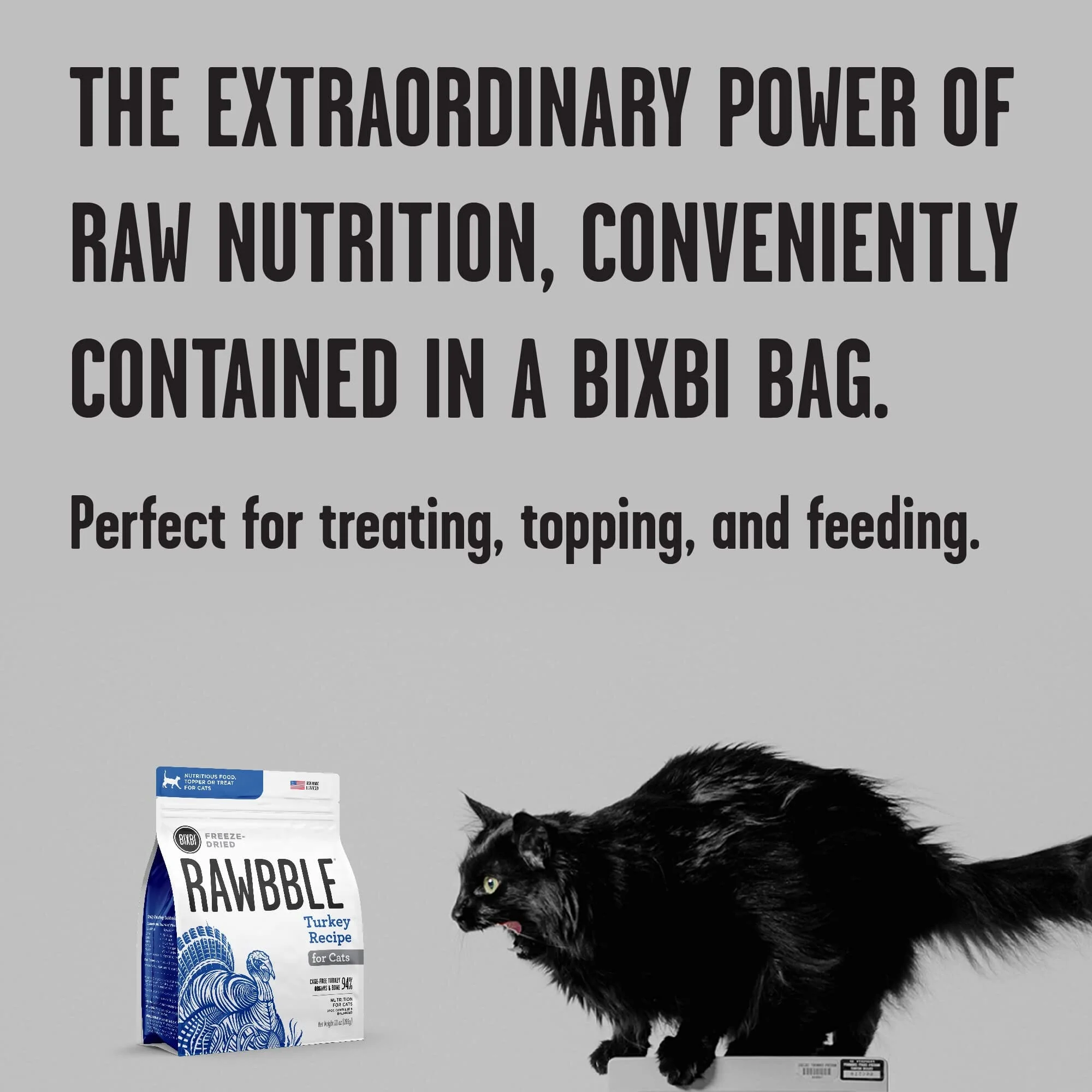 Bixbi Rawbble Turkey Recipe Freeze-Dried Cat Food - 10 Oz - Image 3