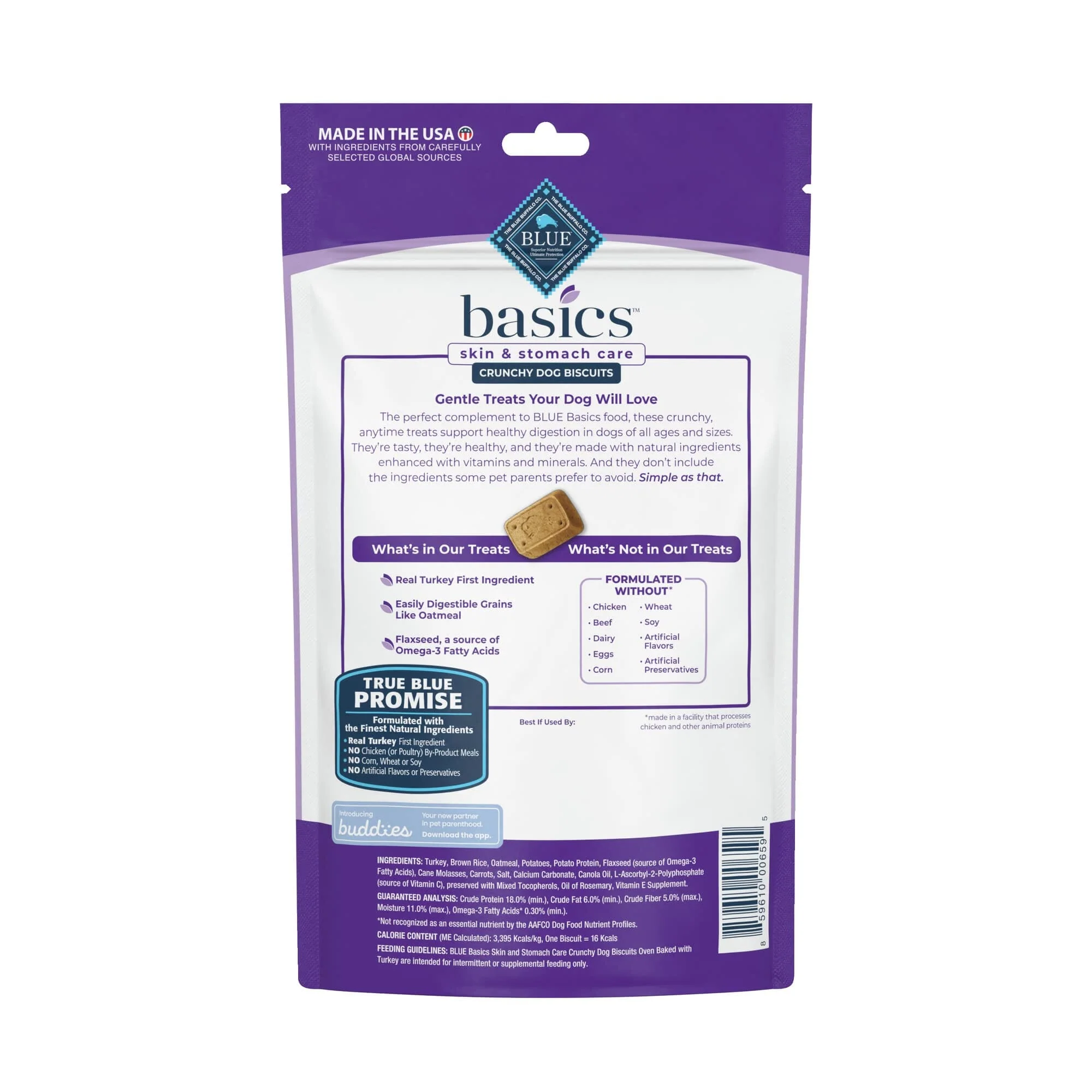 Blue Buffalo Basics Biscuits Turkey Crunchy Dog Treats - 6 Oz - Image 3