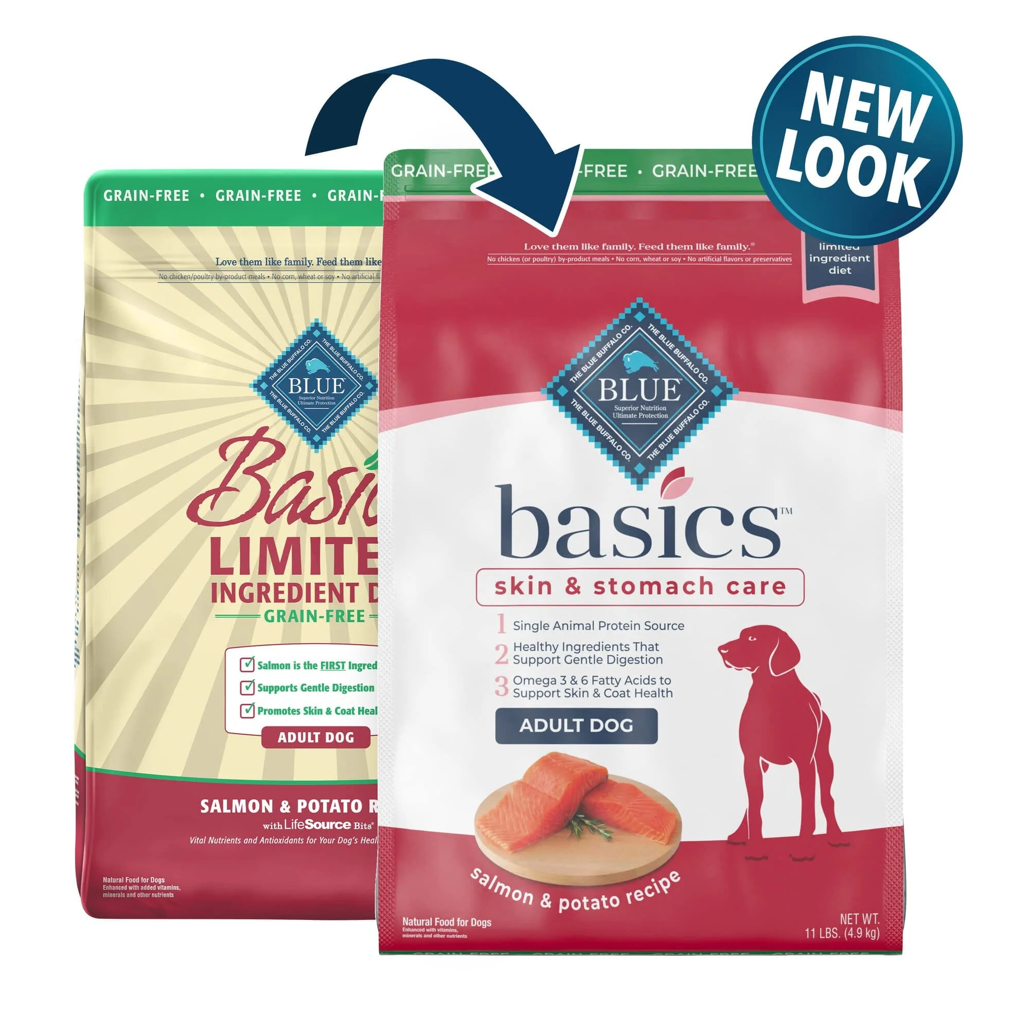 Blue Buffalo Basics Salmon Dry Dog Food - 11 Lbs - Image 2