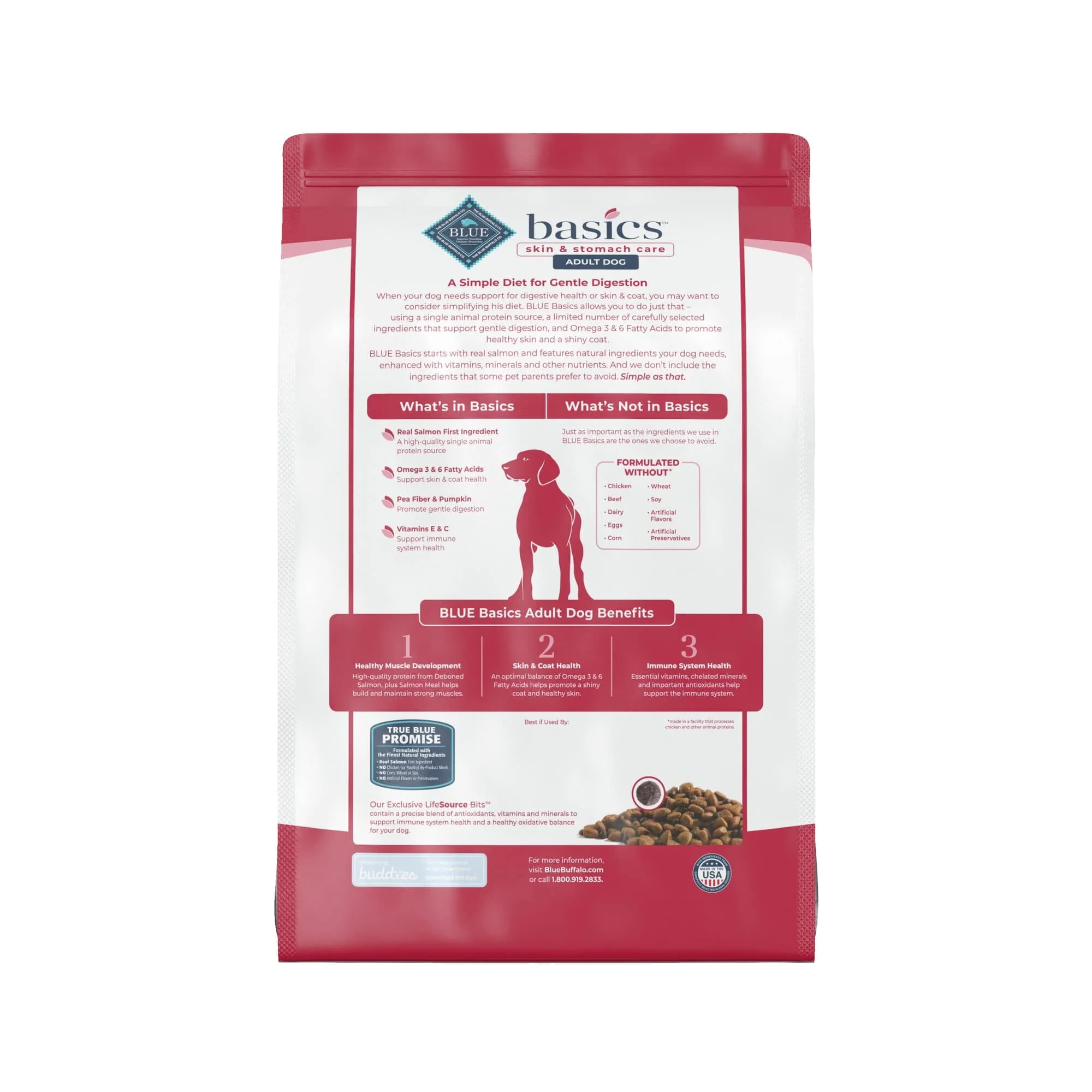 Blue Buffalo Basics Salmon Dry Dog Food - 11 Lbs - Image 3