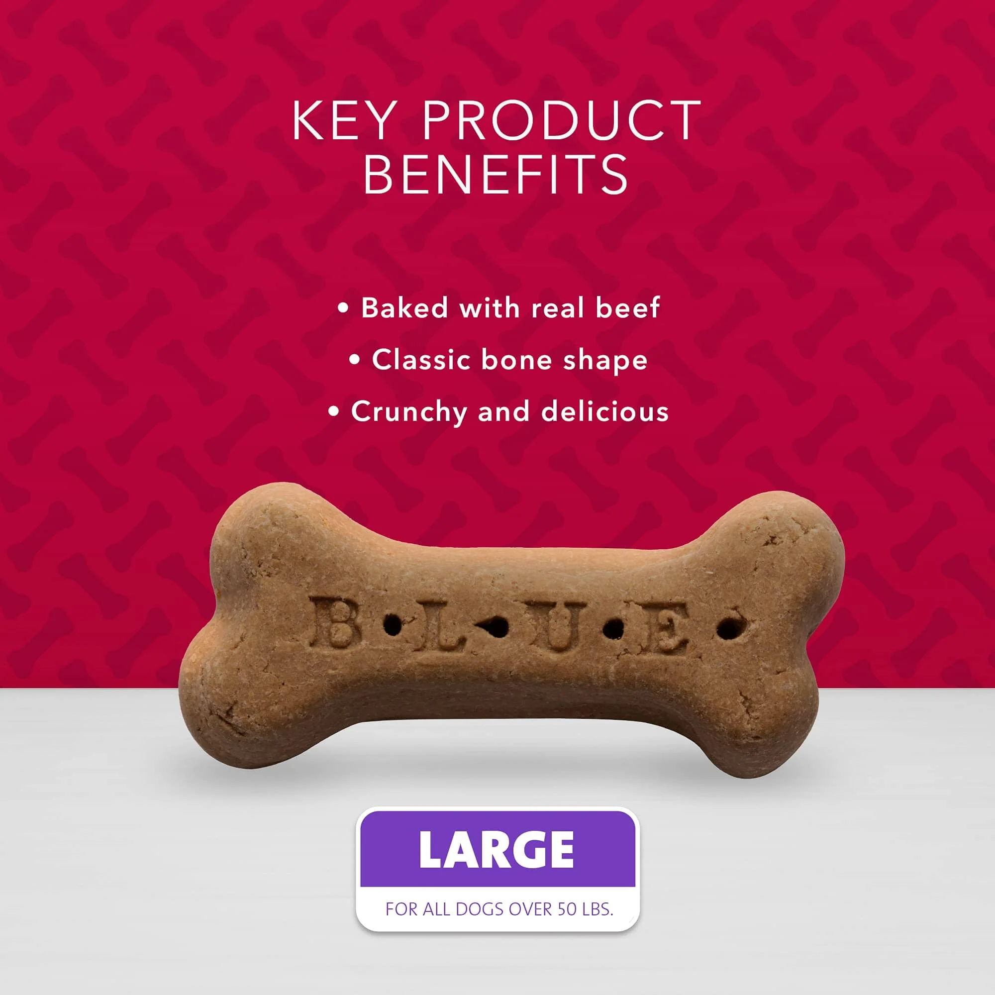 Blue Buffalo Bone Beef Crunchy Dog Biscuits - Large - 16 Oz - Image 3