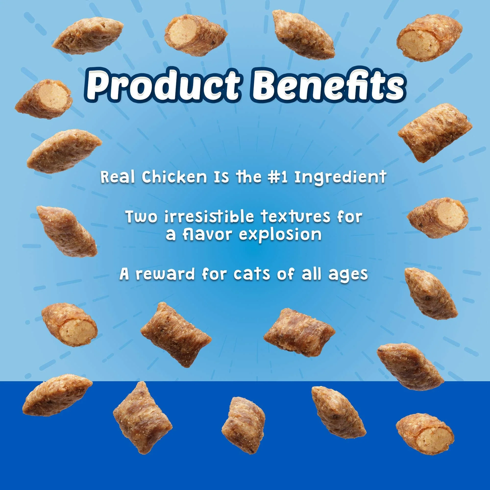 Blue Buffalo Bursts Crunchy and Creamy Chicken Crunchy Cat Treats - 12 Oz - Image 3