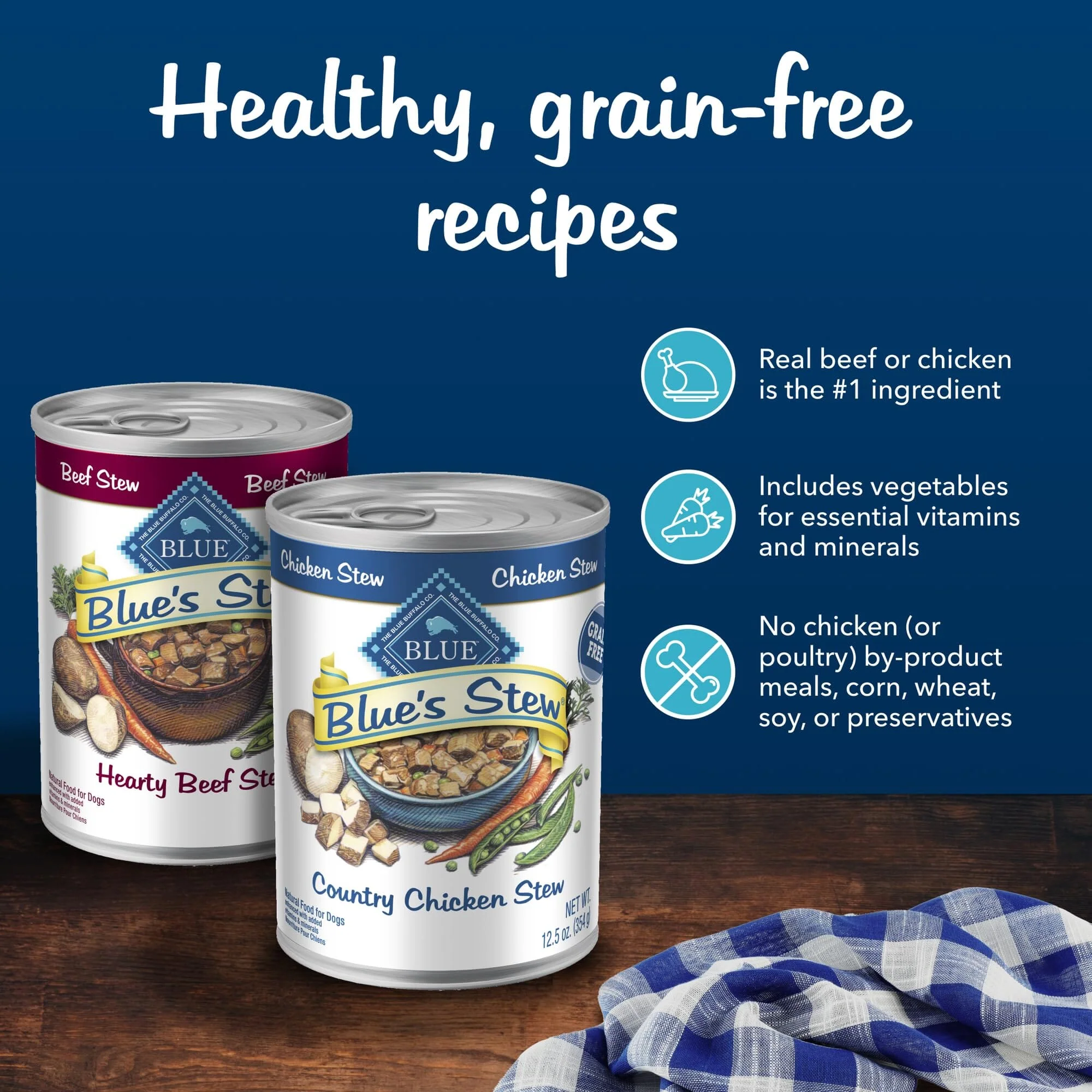 Blue Buffalo Freedom Grain-Free Beef Adult Canned Dog Food - 12.5 Oz - Case of 12 - Image 3