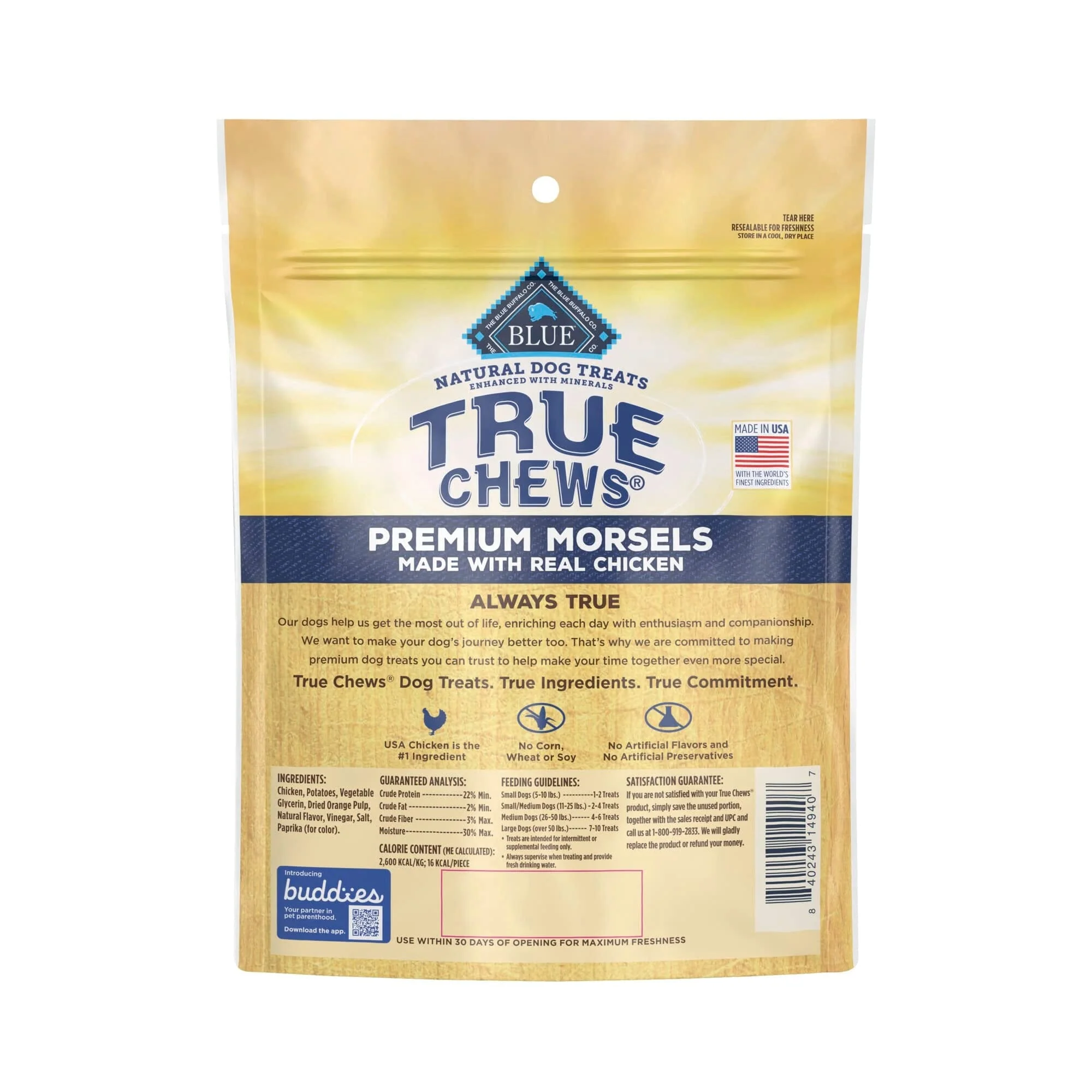 Blue Buffalo True Chews Premium Morsals Chicken Natural Dog Treats - 12 Oz - Image 2