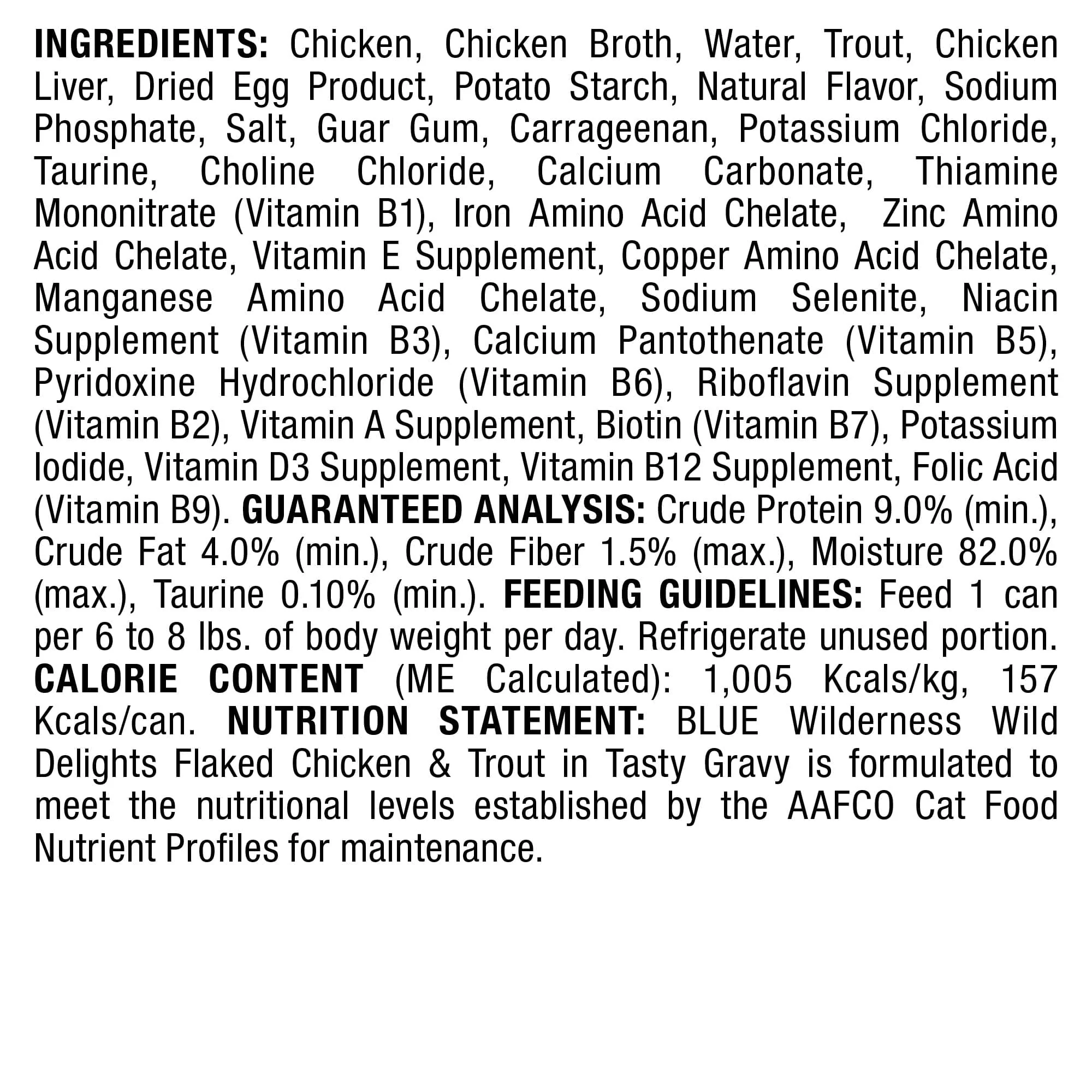 Blue Buffalo Wilderness Adult High-Protein Grain-Free Flaked Chicken and Trout Wet Cat Food - 5.5 Oz - Case of 24 - Image 3