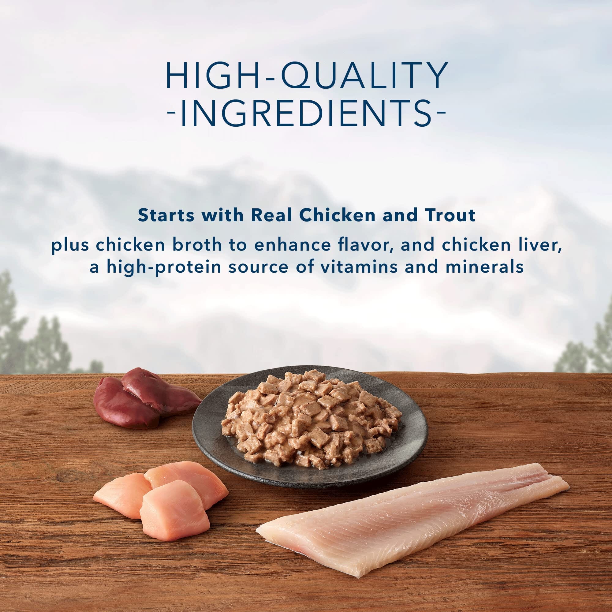 Blue Buffalo Wilderness Adult High-Protein Grain-Free Flaked Chicken and Trout Wet Cat Food - 5.5 Oz - Case of 24 - Image 4