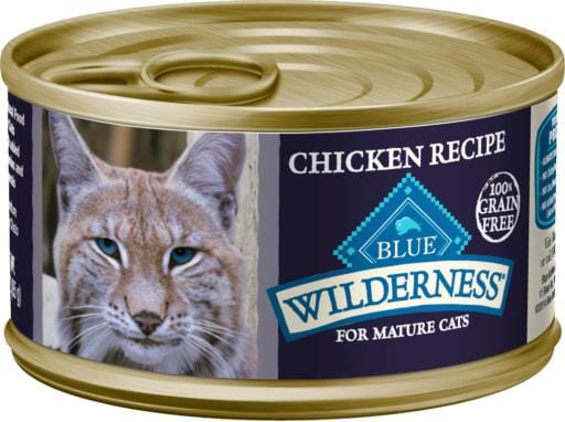 Blue Buffalo Wilderness Mature Adult Grain-Free Chicken Wet Cat Food - 3 Oz - Case of 24