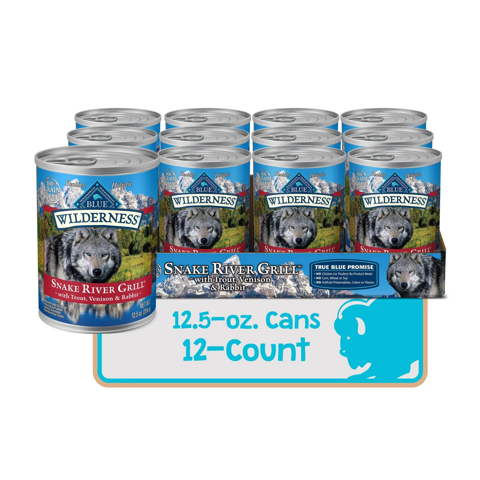 Blue Buffalo Wilderness Snake River Dry Dog Food - 12.5 Oz - Case of 12 - Image 2