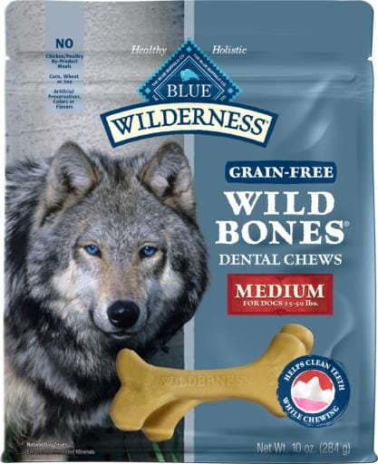 Blue Buffalo Wilderness Wild Bone Crunchy Dog Biscuit Treats - Regular - 10 Oz