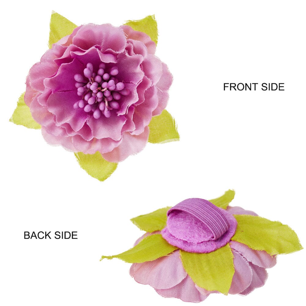 Blueberry Pet Polka Dot Flocking Adjustable Dog Collar, Pastel Purple with Detachable Velvety Flower - Image 3
