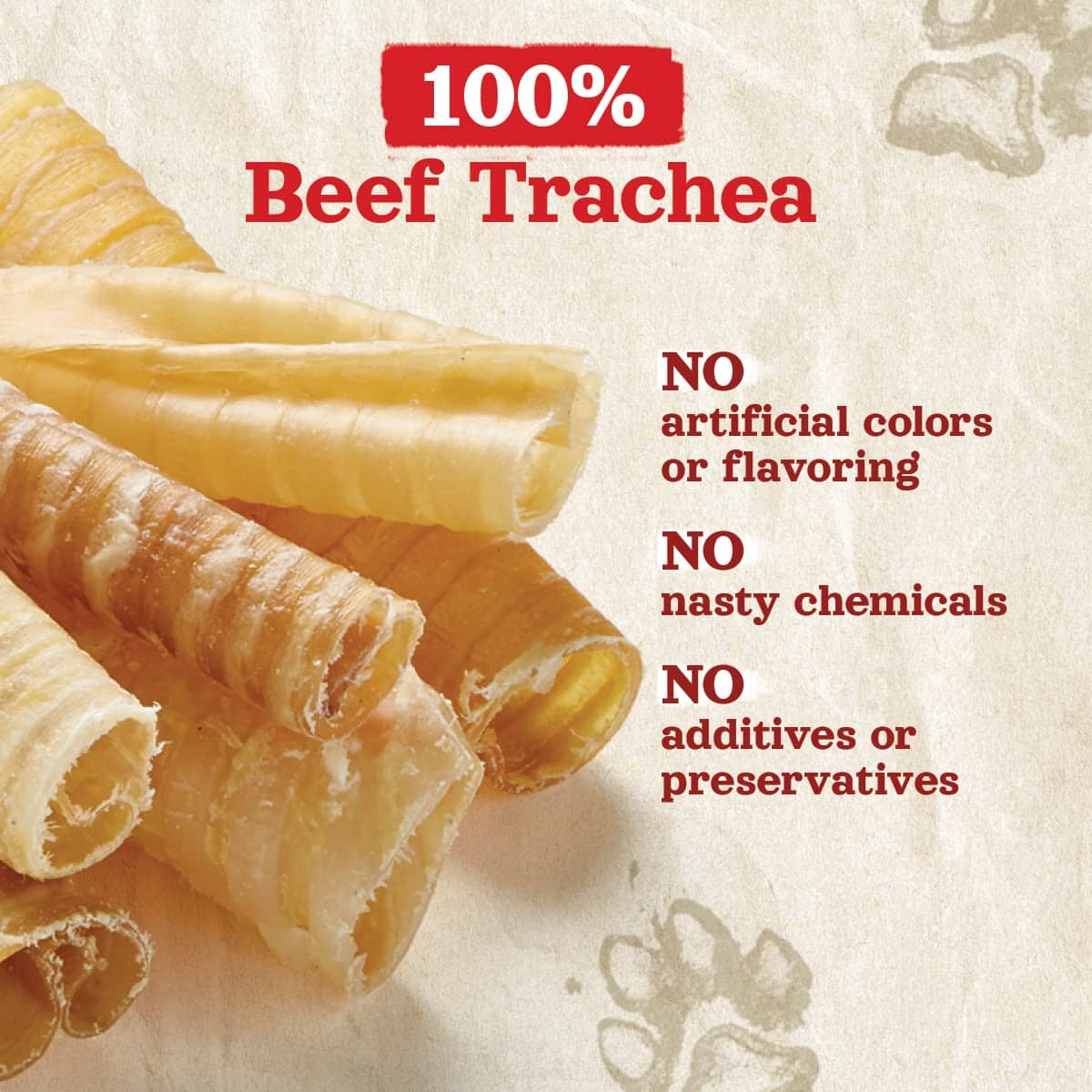 BRAVO! Dry Roasted Beef Trachea Natural Dog Chews - 12 Inch - 20 Pack - Image 4