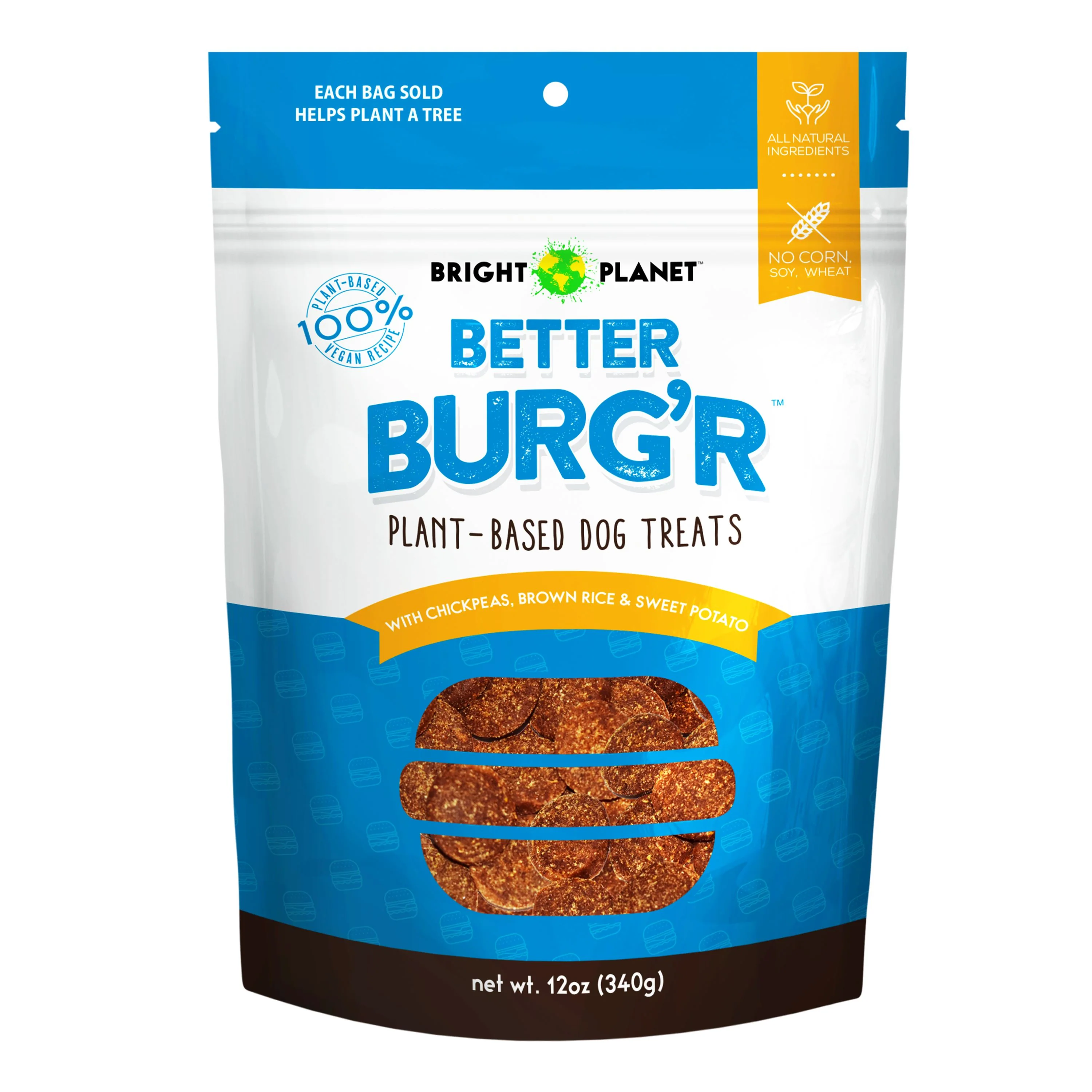 Bright Planet Pet Better Burg'r Dog Treat - 12 Oz
