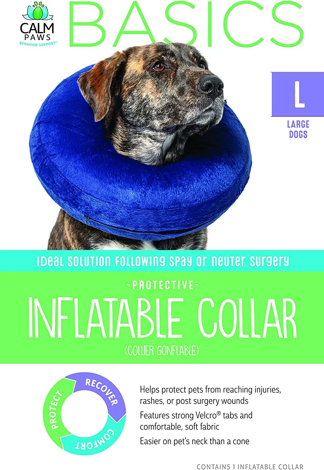 Calm Paws Basic Inflatable Dog Collar - Large - Image 3