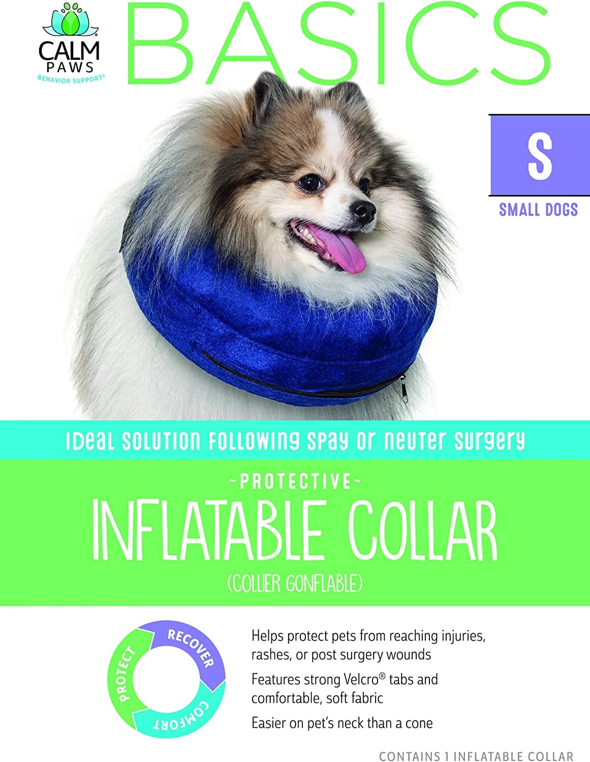 Calm Paws Basic Inflatable Dog Collar - Small - Image 3