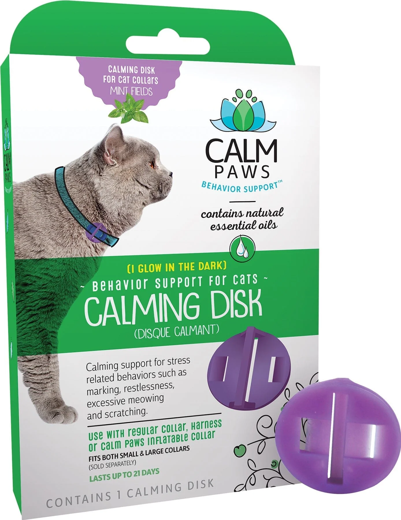 Calm Paws Calming Disk Medallion Cat - O/S