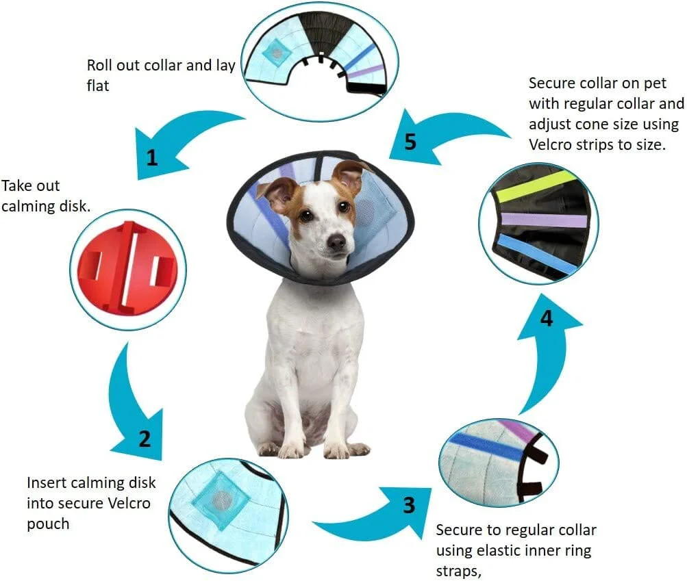 Calm Paws Caring Dog Collar with Calming Disk for Dogs - Small - Image 6