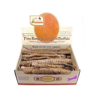 Canine Caviar Buffaroos Natural Dog Chews - 12 Inch - Case of 12 - 4 Lbs