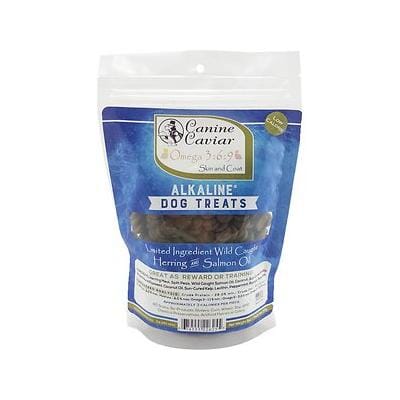 Canine Caviar Wild Herring and and Salmon Oil Omega-3 Alkaline Soft and Chewy Dog Treats - 9 Oz