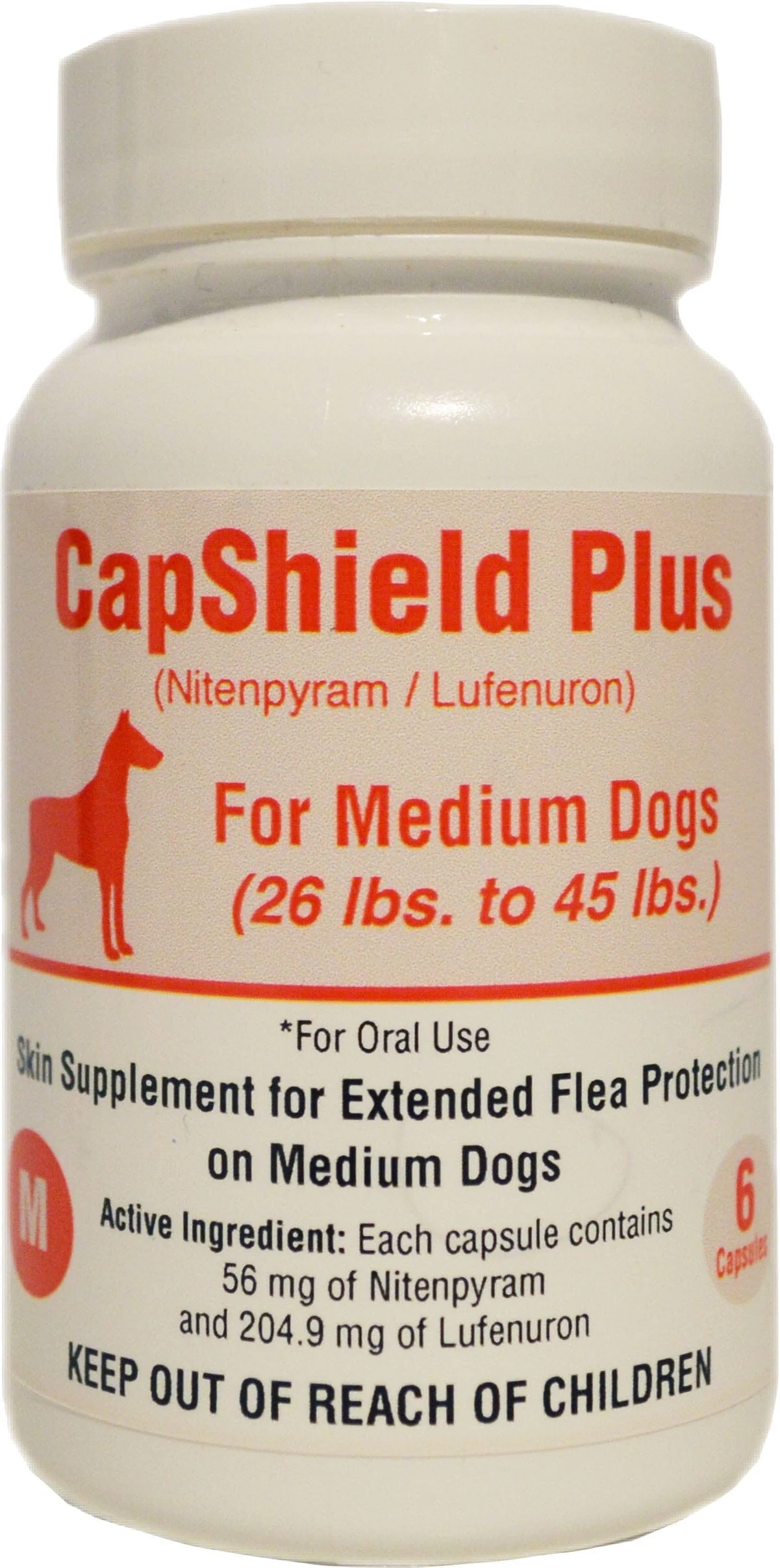 Capshield Plus Flea and Tick Protection Tablets for Dogs - 26 - 45 Lbs - 6 Count