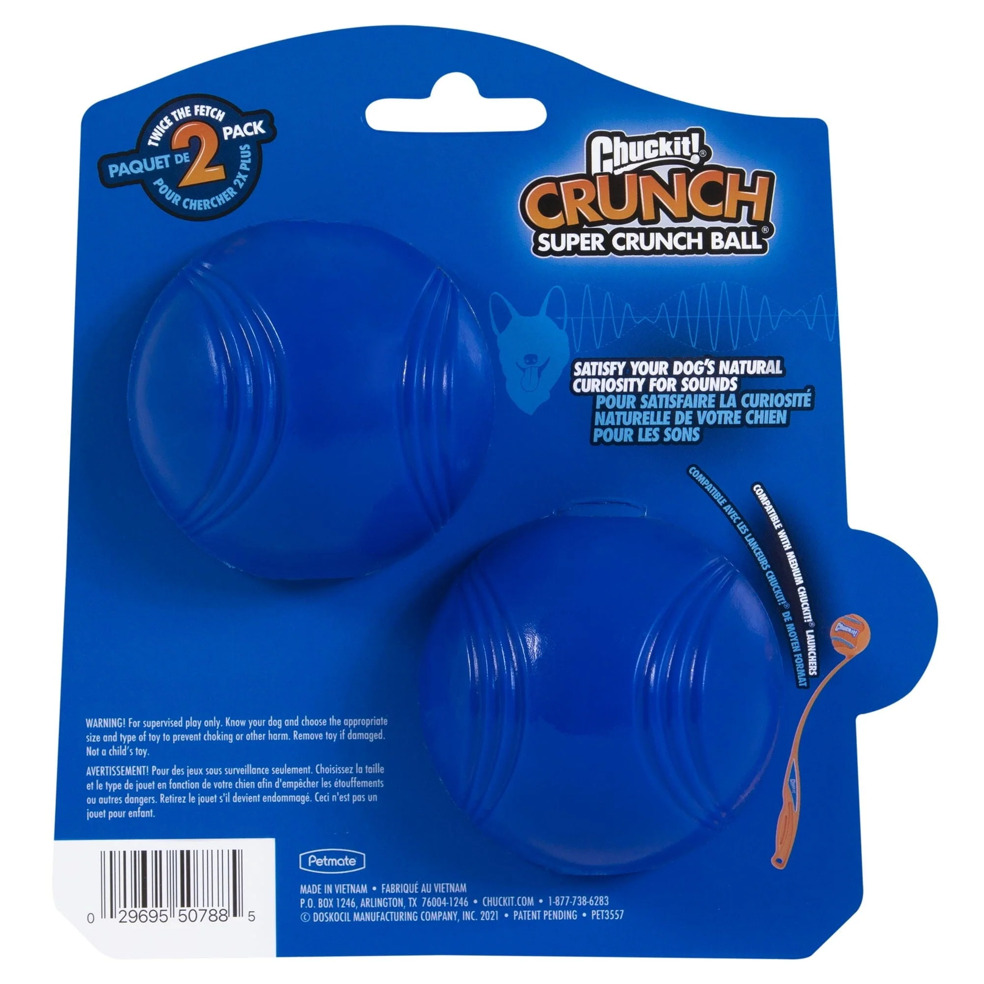 Chuckit! Super Crunch Ball Dog Toy - Medium - 2 Pack - Image 3