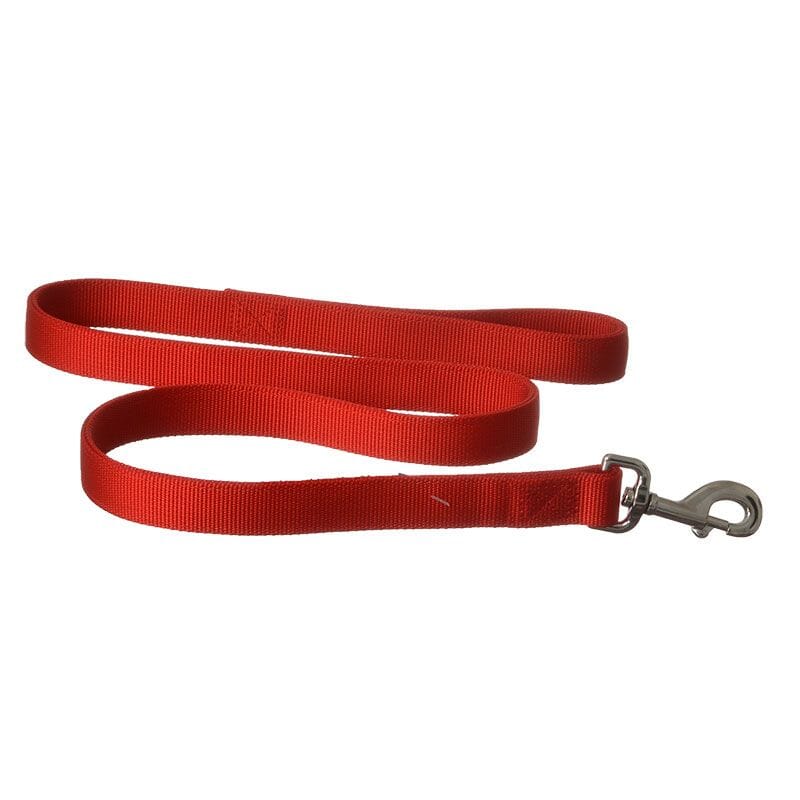 Coastal Adjustable Double Ply Nylon Dog Leash - Red - L:48 X W:1 Inch
