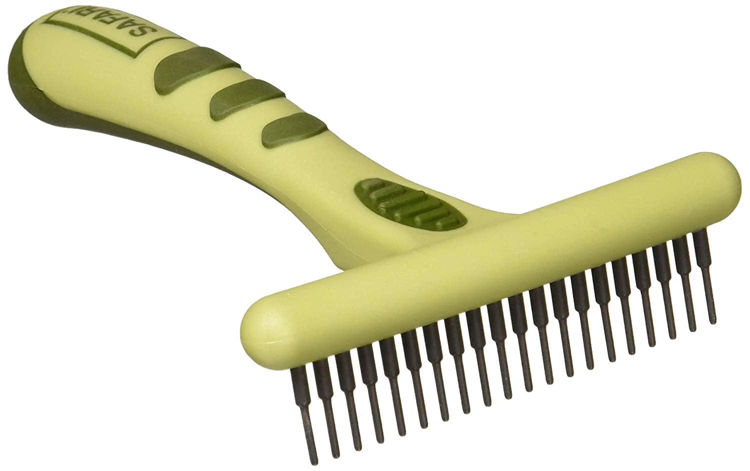 Coastal Safari Single Row Long-Tooth Dog Grooming Undercoat Dematting Rake - Medium/Large