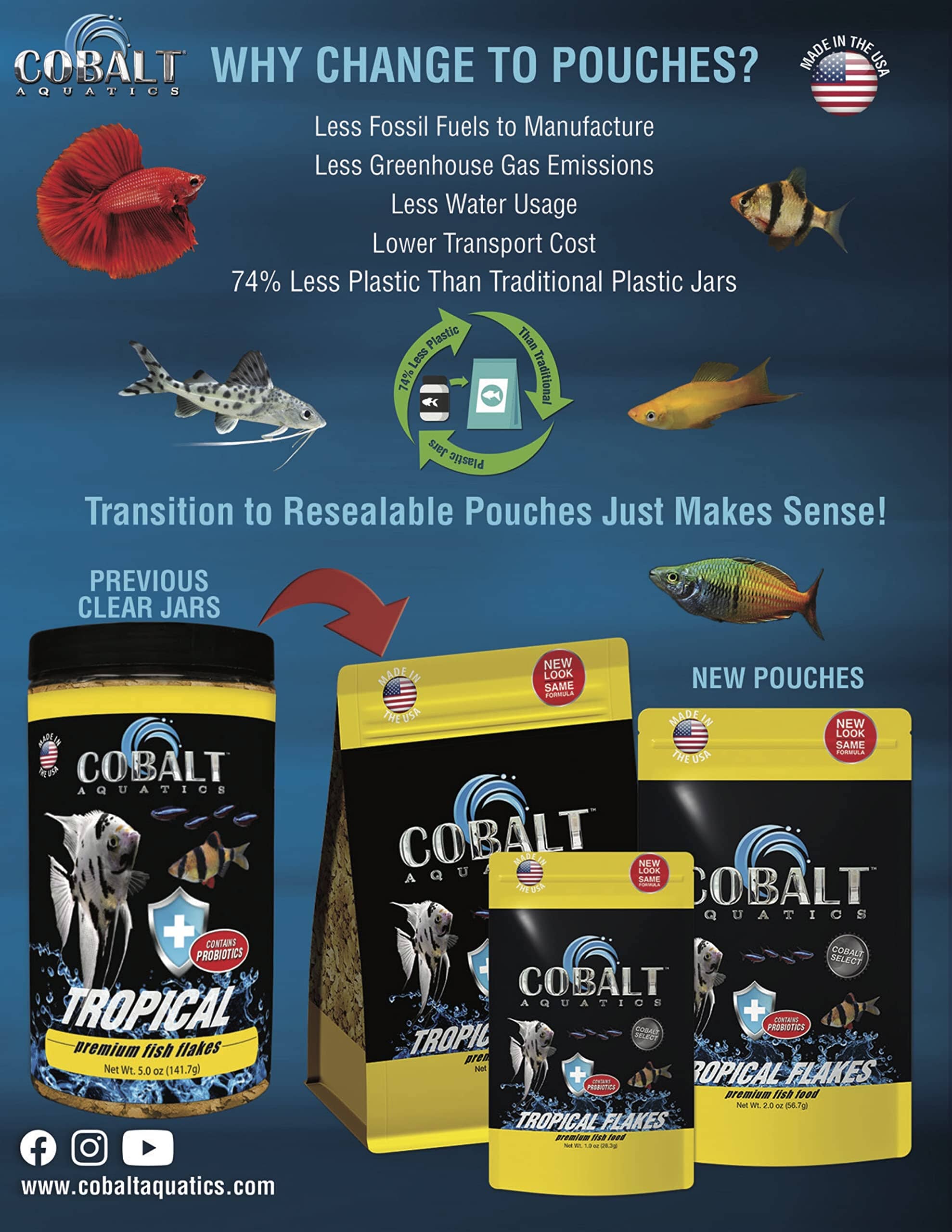 Cobalt Aquatics Goldfish Pellets Freshwater Fish Food - 2.2 Oz - Image 2