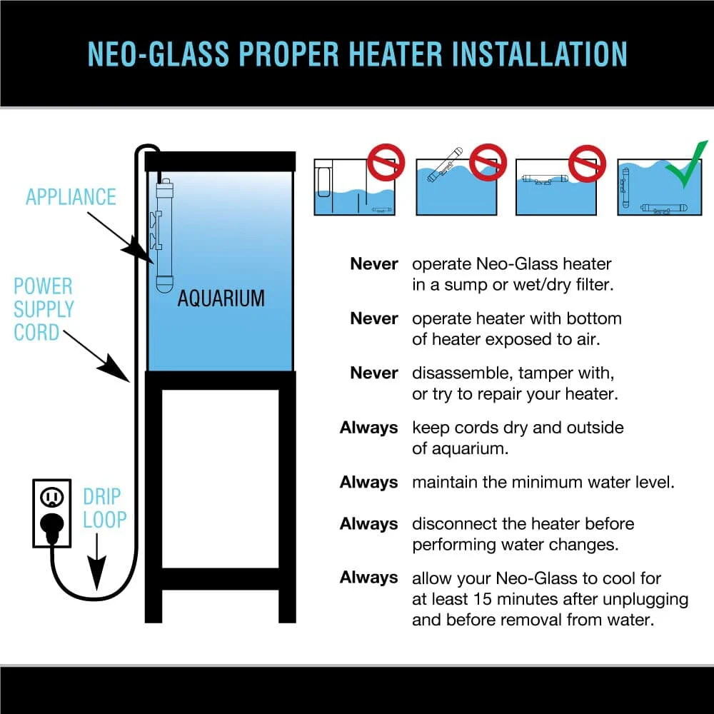 Cobalt Aquatics Neo-Glass Aquarium Heater - 100WT - Image 3