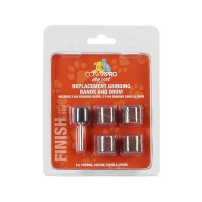 Conair Pro Dog and Cat Replacement Grinding Bands and Drum for Conair Nail Grinders - 4 Count
