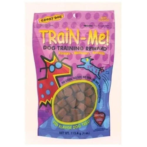Crazy Dog Train-Me Training Reward Beef Flavored Mini's Soft and Chewy Dog Treats - 4 Oz