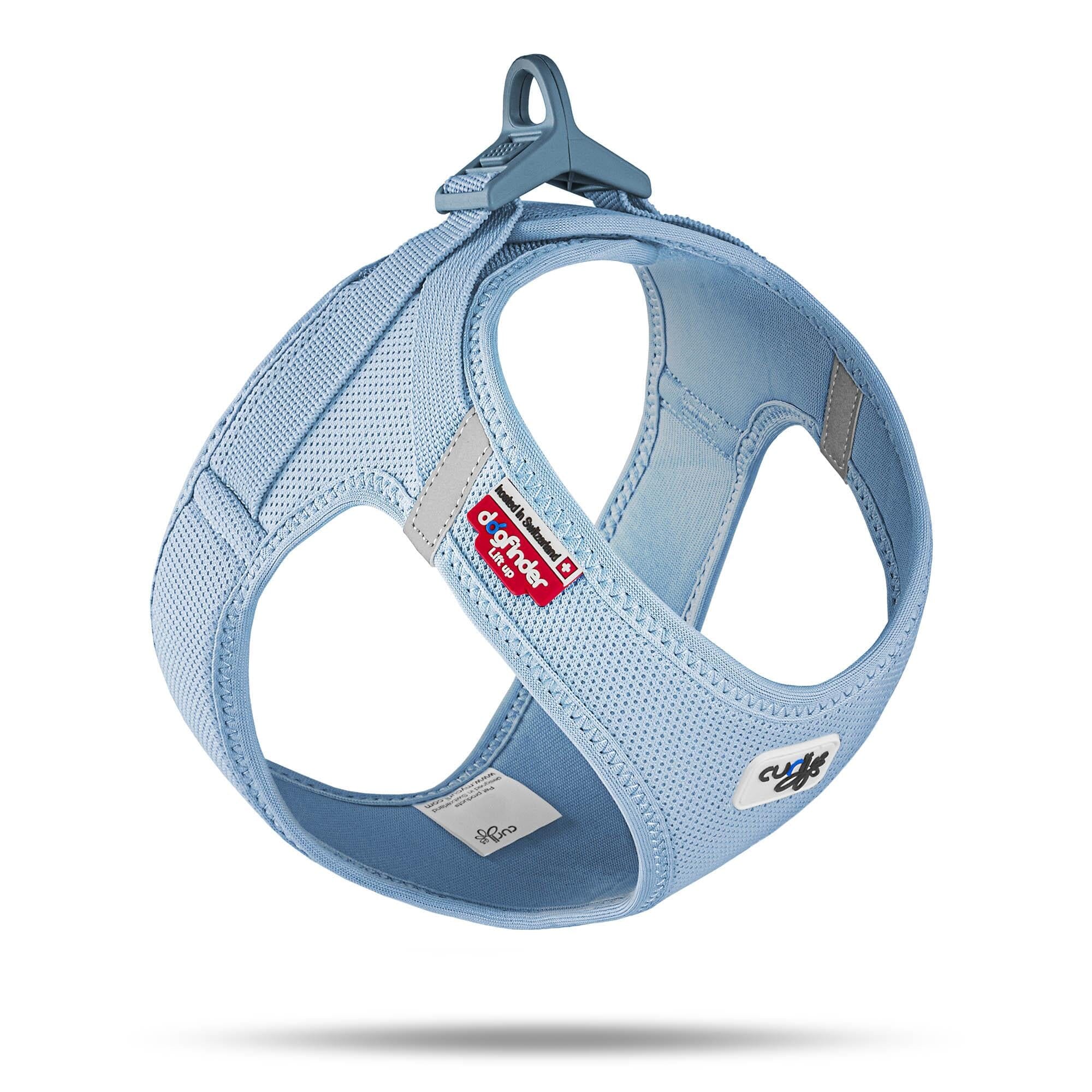 Curli Clasp Mesh Vest Dog Harness - Sky Blue - Medium