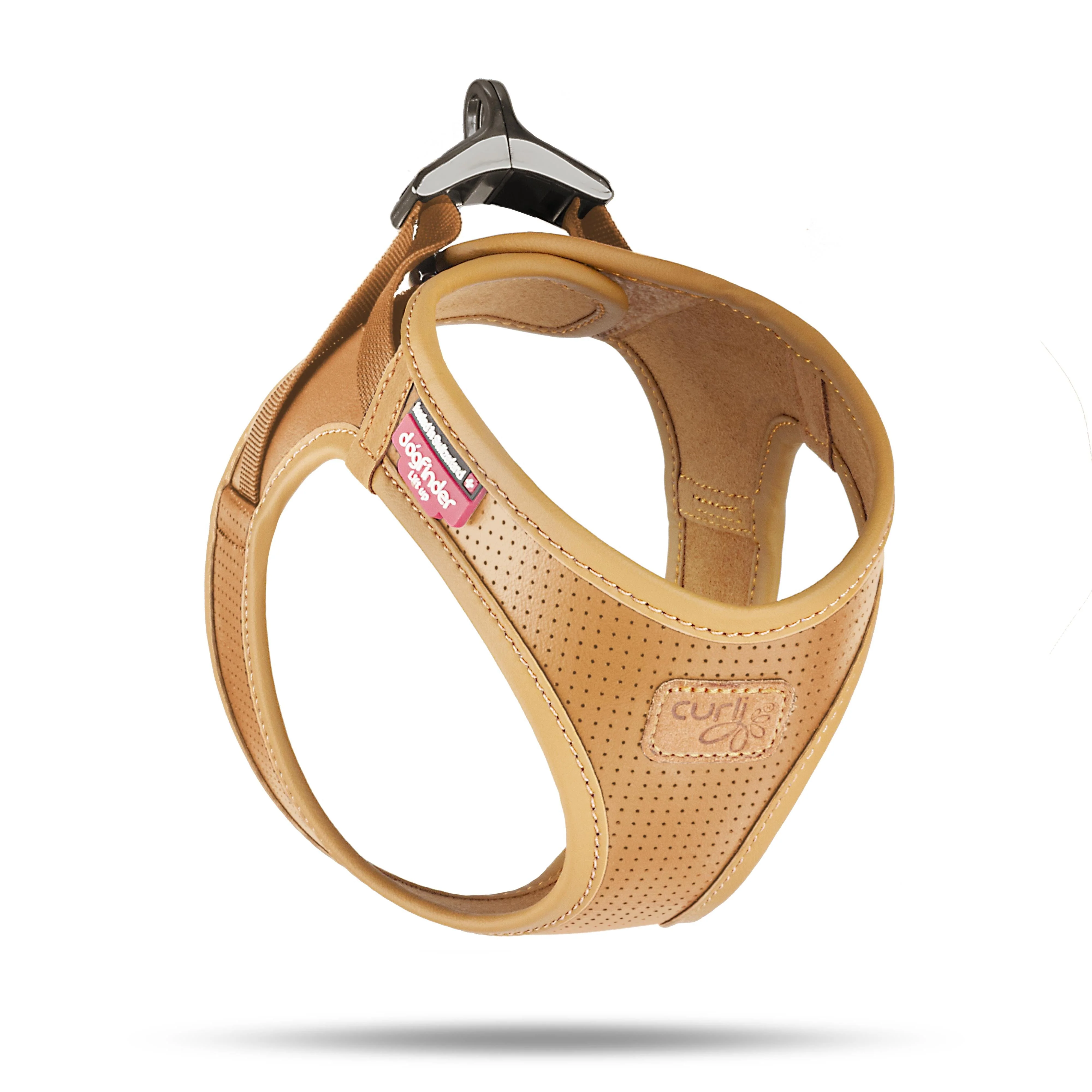 Curli Leather Dog Harness - Brown Extra Small