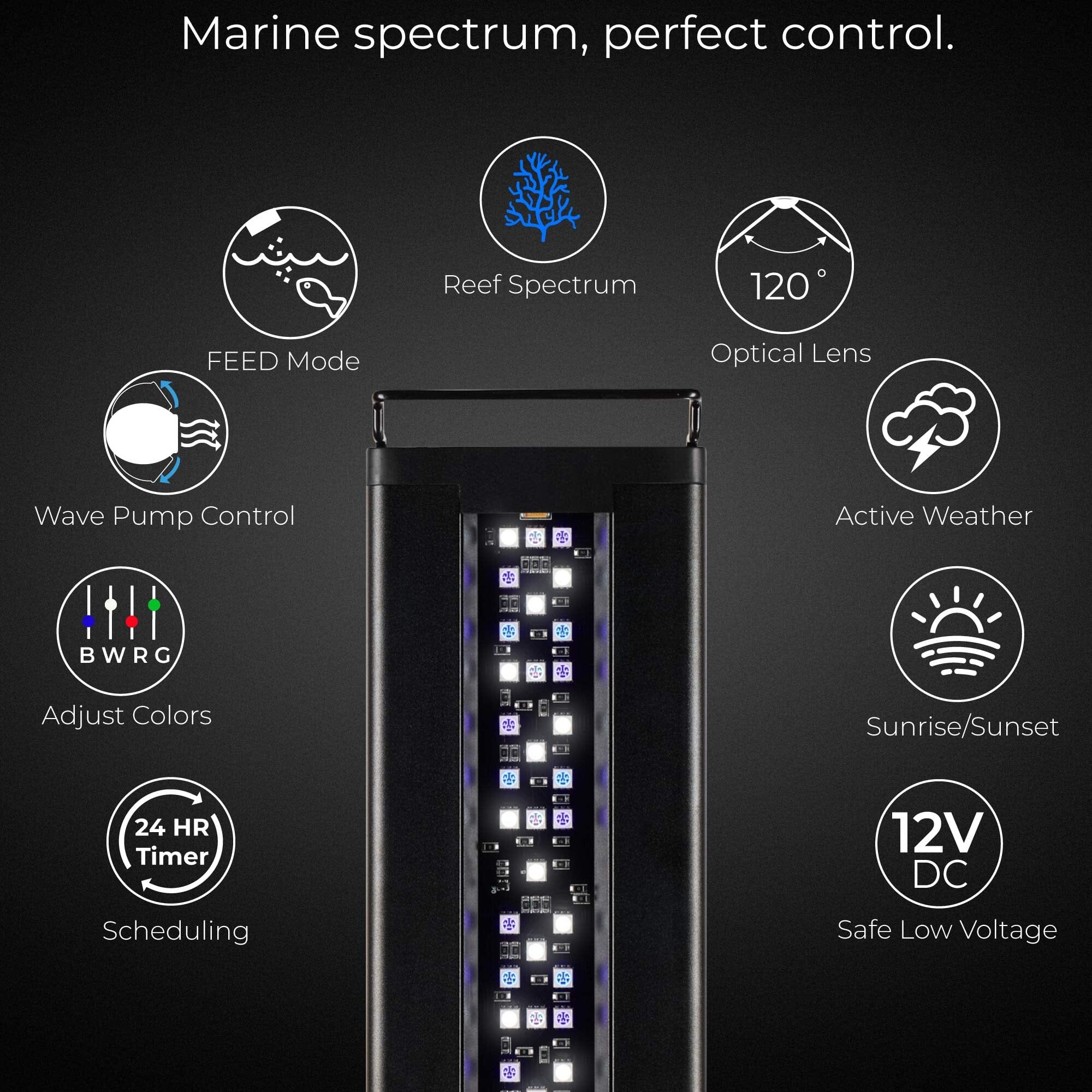 Current USA Orbit Marine LED Reef Light with Remote or Loop Bluetooth Control - 18-24" Inch - Image 2