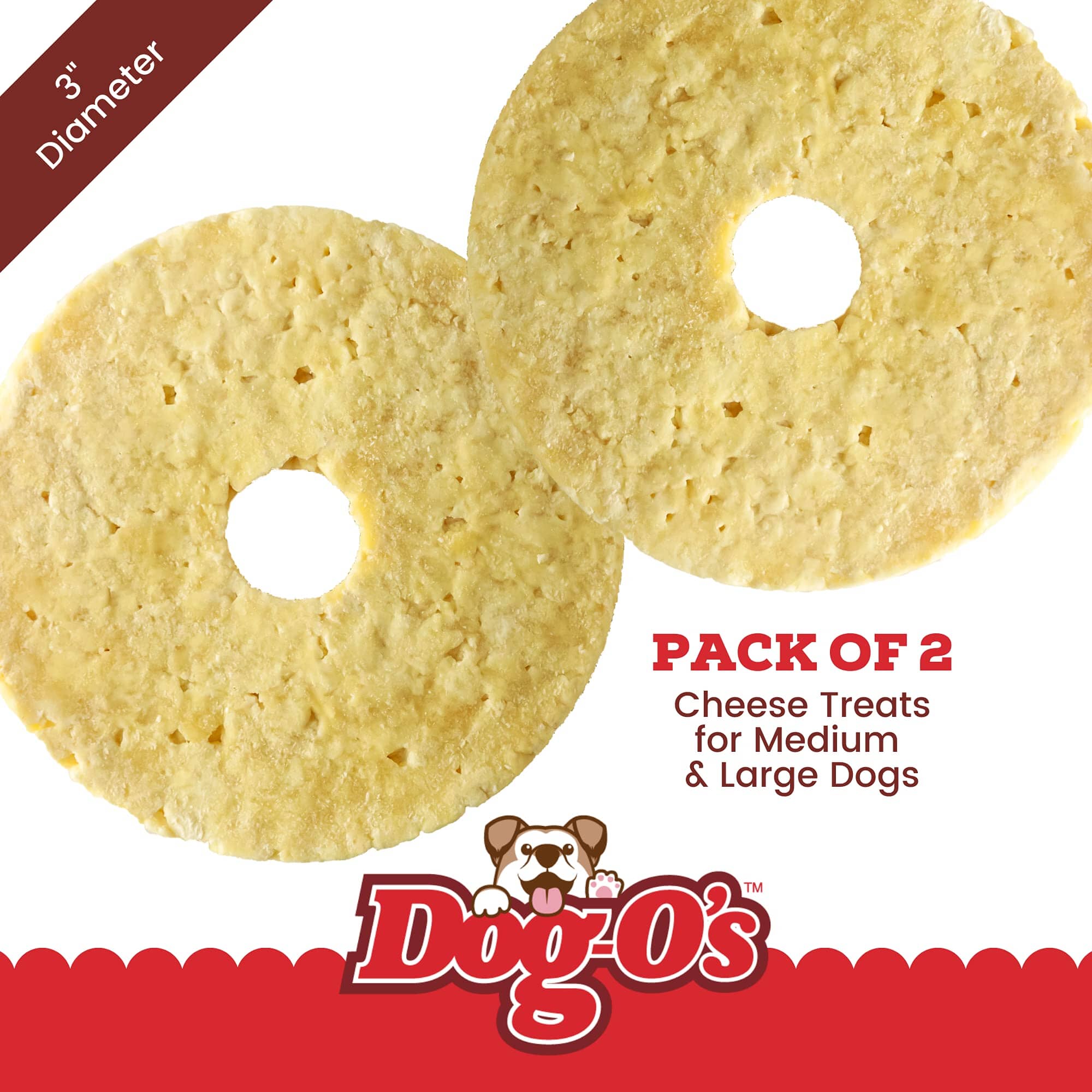 Dog-O's Cheese Chompers Crunchy Dog Treats - 3 Oz - Image 2